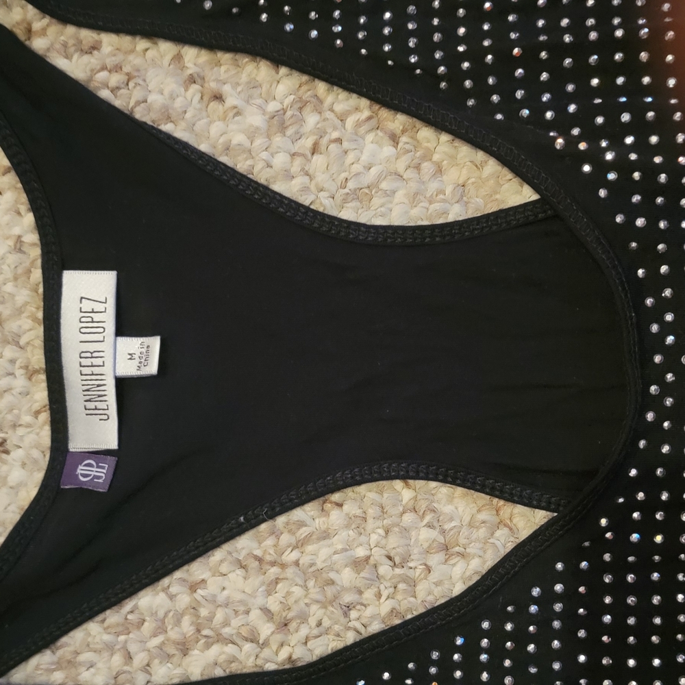Jennifer Lopez Black Sparkle Mini Dress - Picture 7 of 13